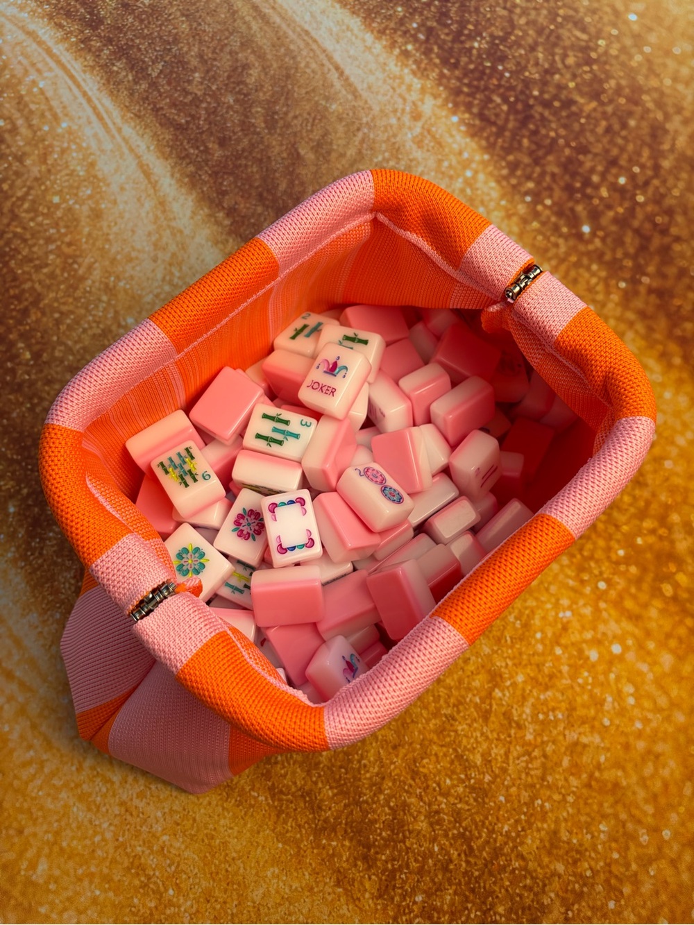 Mahjong Tile Bag 🩷🀄️🧡 Large Capacity